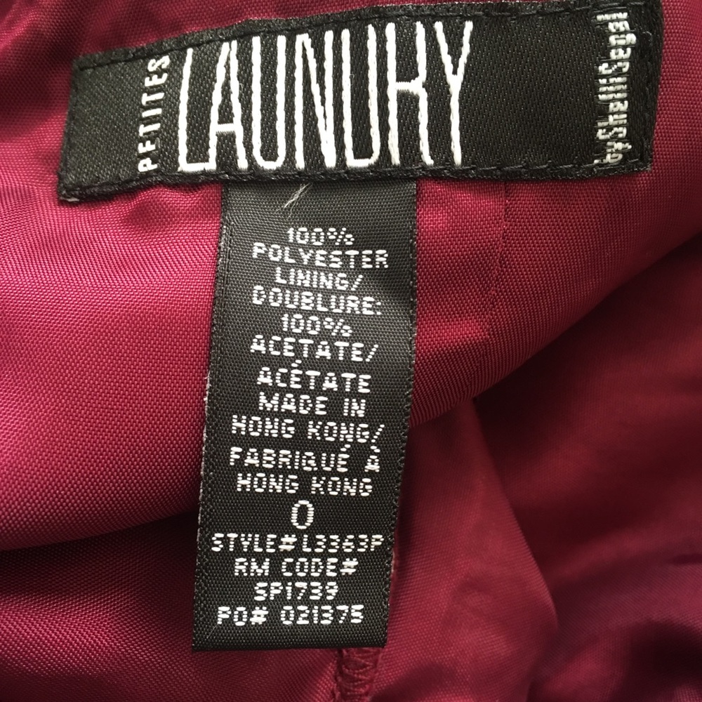 $145 Laundry Burgundy Dress Size 0 - Picture 5 of 5